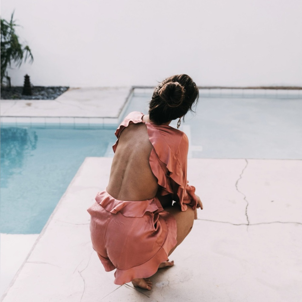 Zimmermann Rust Silk Romper